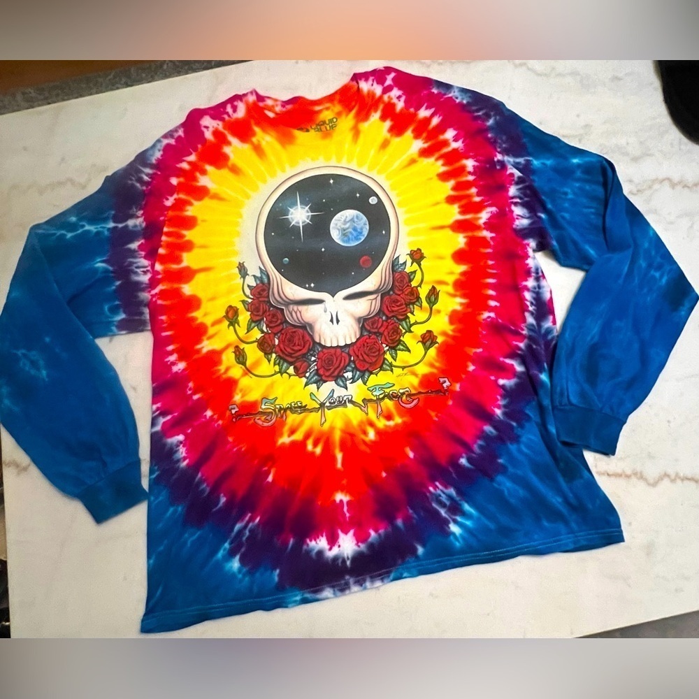 Liquid Blue 1992 Grateful Dead Tie Dye Long Sleeve T-shirt Size 2XL
